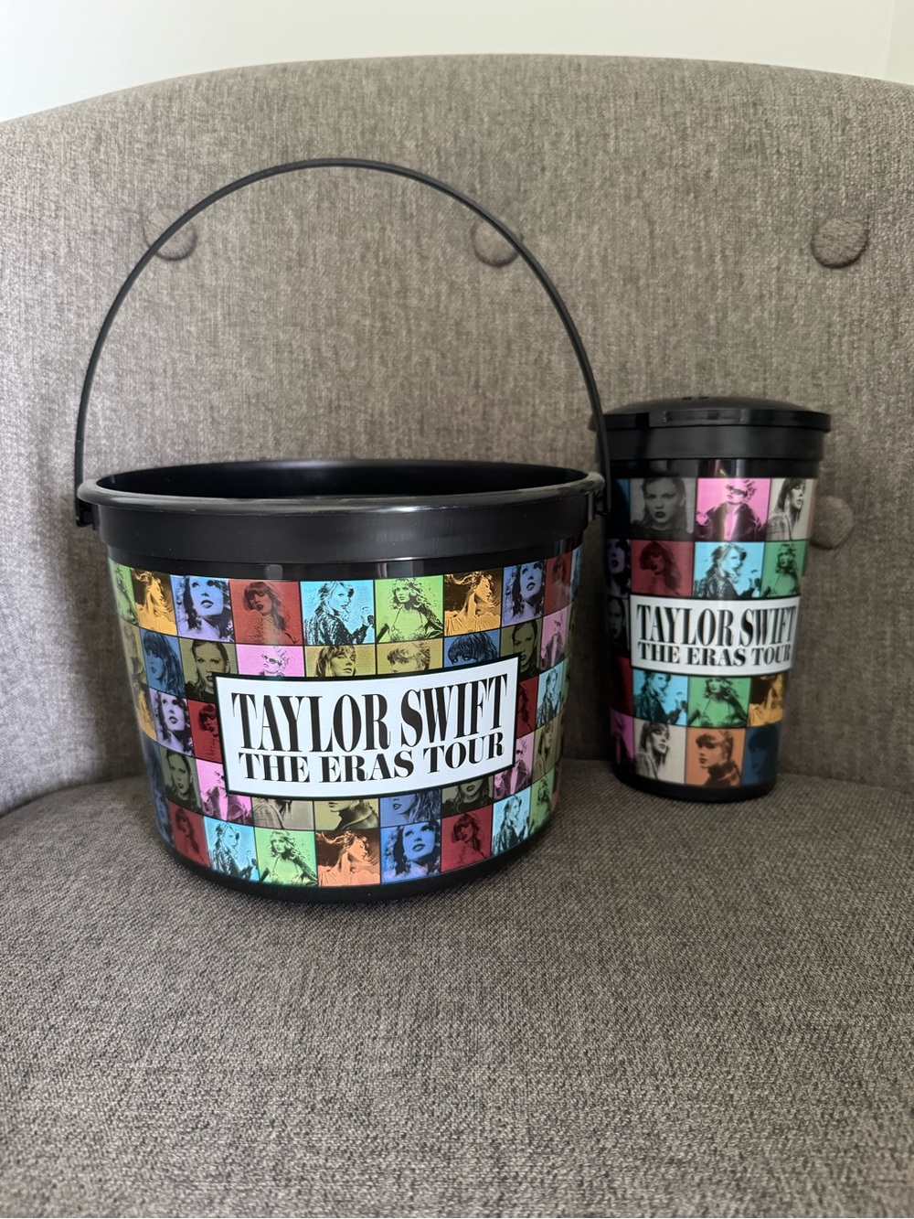 New Taylor Swift the Eras Tour cineplex popcorn bucket and cup